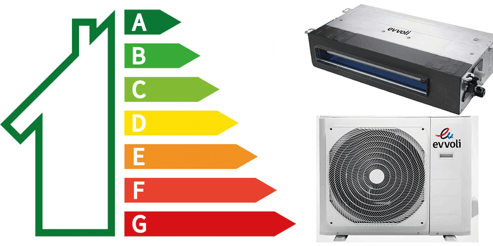 مصرف انرژی داکت اسپلیت کانالی ایوولی 36000