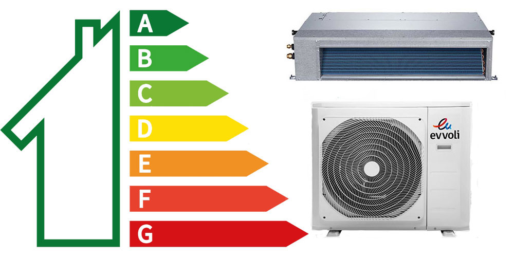 مصرف انرژی داکت اسپلیت کانالی ایوولی 18000